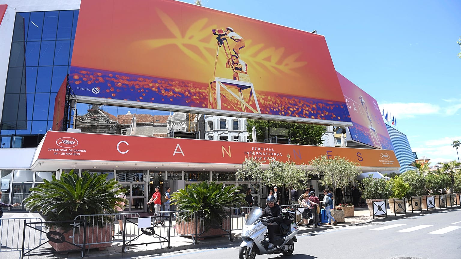 This May 13, 2019 file photo shows a view of the Palais des festivals during the 72nd international film festival, Cannes, southern France.