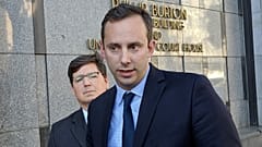 Former Google engineer Anthony Levandowski, right, in front of his attorney, Miles Ehrlich,  outside of a federal courthouse in San Francisco, USA, Sept. 24, 2019.