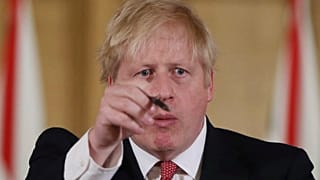 British Prime Minister Boris Johnson gives his daily COVID 19 coronavirus press briefing to announce new measures to limit the spread of the virus, at Downing Street in London