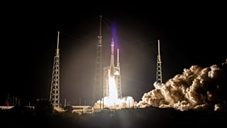 The United Launch Alliance Atlas V rocket, carrying the Solar Orbiter, lifts off