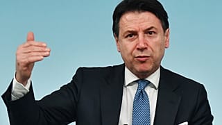 In this photo taken on March 04, 2020 Italy's Prime Minister Giuseppe Conte speaks during a press conference held at Rome's Chigi Palace
