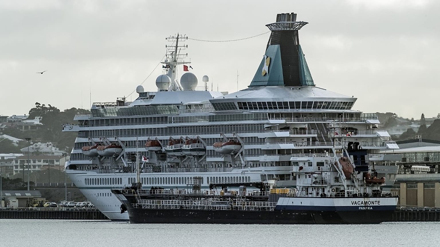 Cruise ship MV Artania is berthed at the port of Fremantle 
