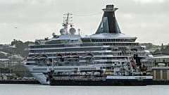 Cruise ship MV Artania is berthed at the port of Fremantle 