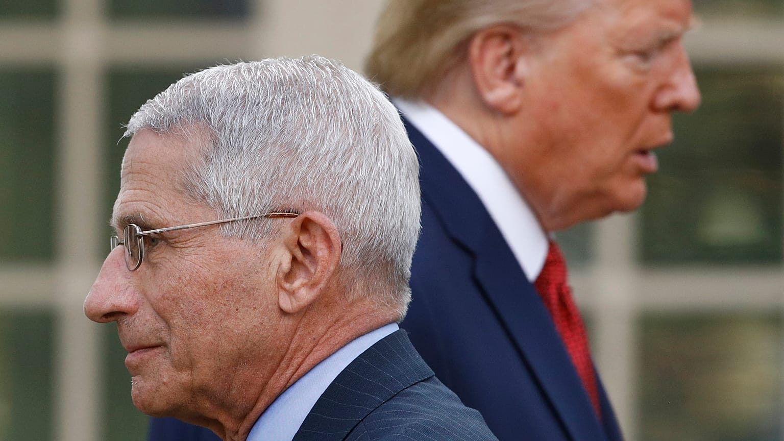 Donald Trump et le Dr Anthony Fauci à la Maison Blanche, le 29 mars 2020