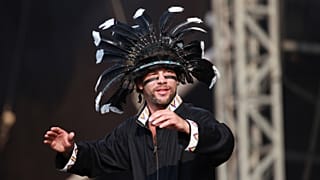 Jamiroquai performing at the 'Hard Rock Calling 2010' event in Hyde Park, London. Saturday, June 26, 2010. (AP Photo/Andy Paradise) **EDITORIAL USE ONLY**