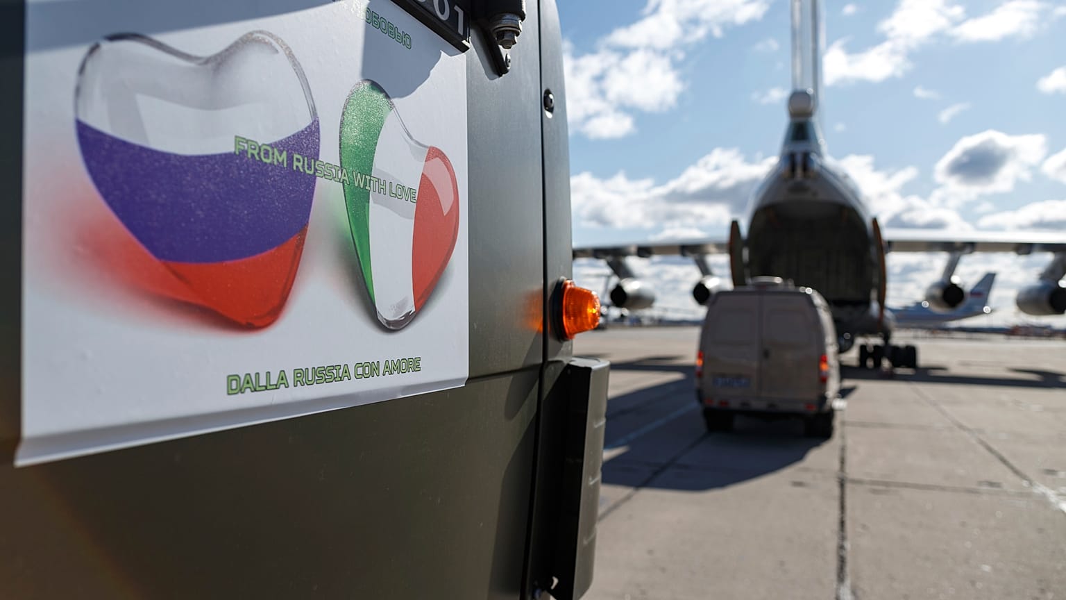 Virus Outbreak Russia Italy