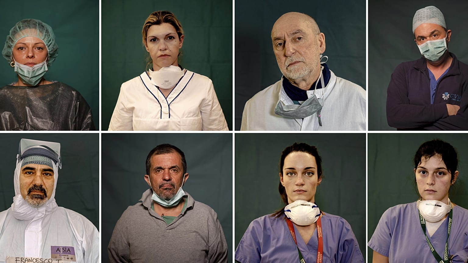 FOTO - I volti di medici e infermieri in corsia contro il coronavirus