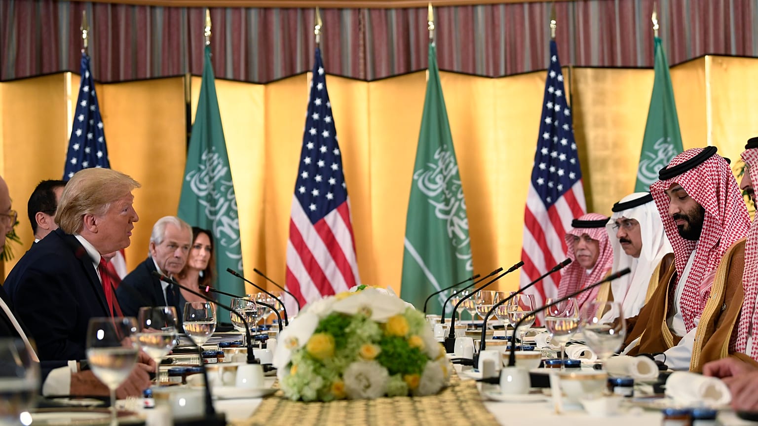 ABD Başkanı Donald Trump, Suudi Arabistan Veliaht Prensi Muhammed bin Salman