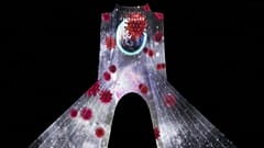 Тегеран: лазерное шоу о коронавирусе