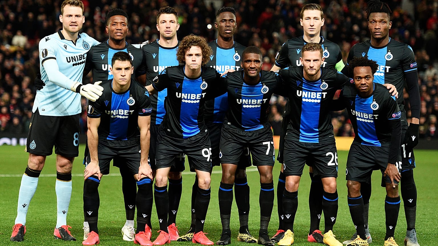 Les joueurs du FC Bruges lors du 16e finale retour de la Ligue Europa contre Manchester United, le 27 février 2020.