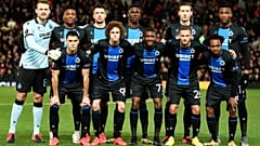 Les joueurs du FC Bruges lors du 16e finale retour de la Ligue Europa contre Manchester United, le 27 février 2020.