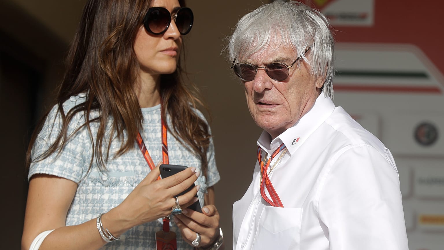 Bernie Ecclestone ve kendisinden 46 yaş küçük olan eşi Fabiana Flosi.