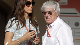 Bernie Ecclestone ve kendisinden 46 yaş küçük olan eşi Fabiana Flosi.