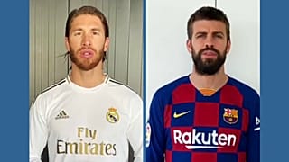 Sergio Ramos y Gerard Piqué hablan al unísono en un vídeo para fomentar el deporte en confinamiento
