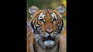 This undated photo provided by the Wildlife Conservation Society shows Nadia, a Malayan tiger at the Bronx Zoo in New York.