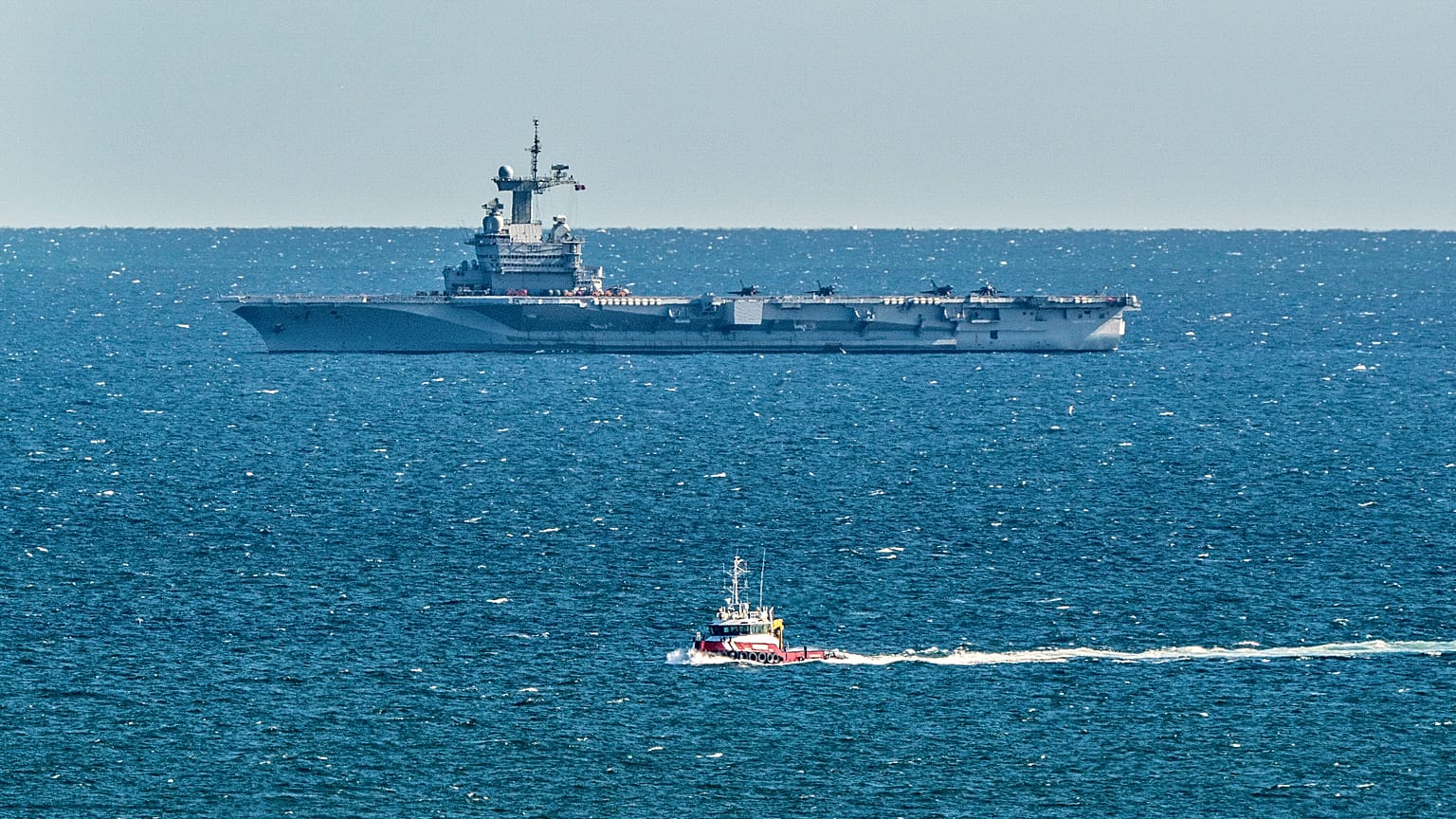 Virus Outbreak - French aircraft carrier - Charles de Gaulle