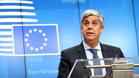 Portuguese Finance Minister and Eurogroup chief Mario Centeno in Brussels on February 17, 2020.