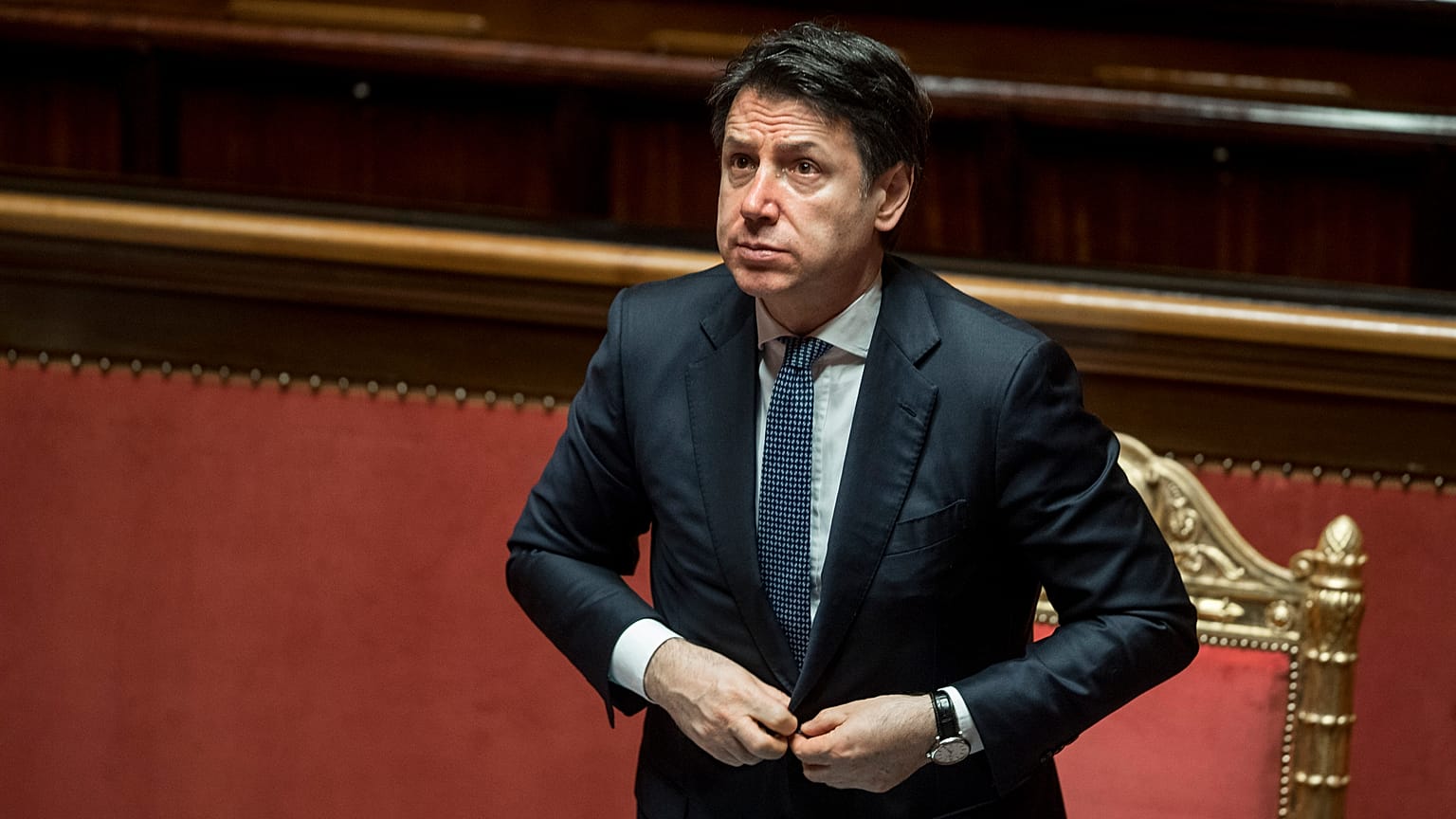 Giuseppe Conte im Parlament, 26. März