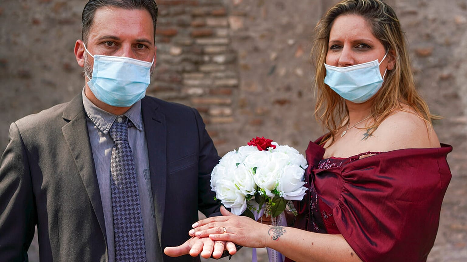 Virus Outbreak Italy Wedding
