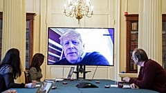 picture released by 10 Downing Street, the office of the British prime minister on March 28