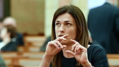 Varga Judit igazságügyi miniszter az Országgyűlés plenáris ülésén 2020. március 24-én.