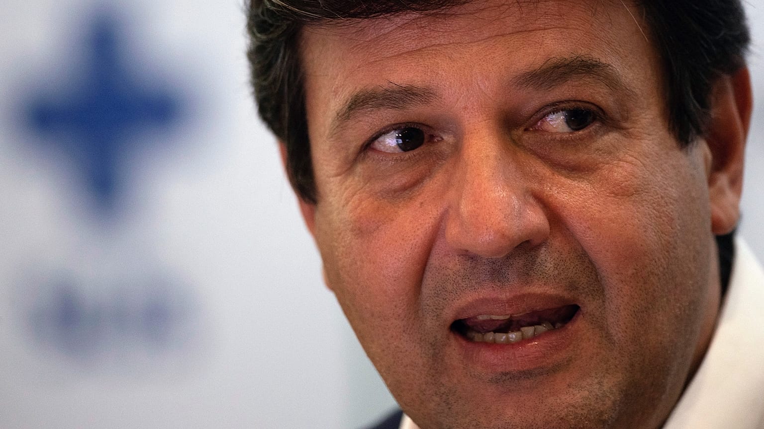 Health Minister Luiz Henrique Mandetta speaks during a press conference in Brazil