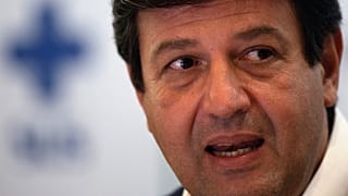 Health Minister Luiz Henrique Mandetta speaks during a press conference in Brazil