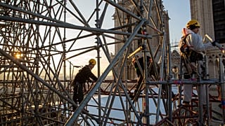 Les travaux à Notre-Dame de Paris en décembre 2019