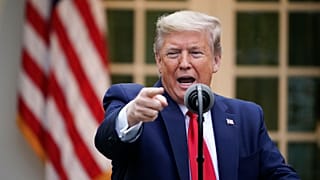 Donald Trump à la Maison Blanche, le 14 avril 2020.