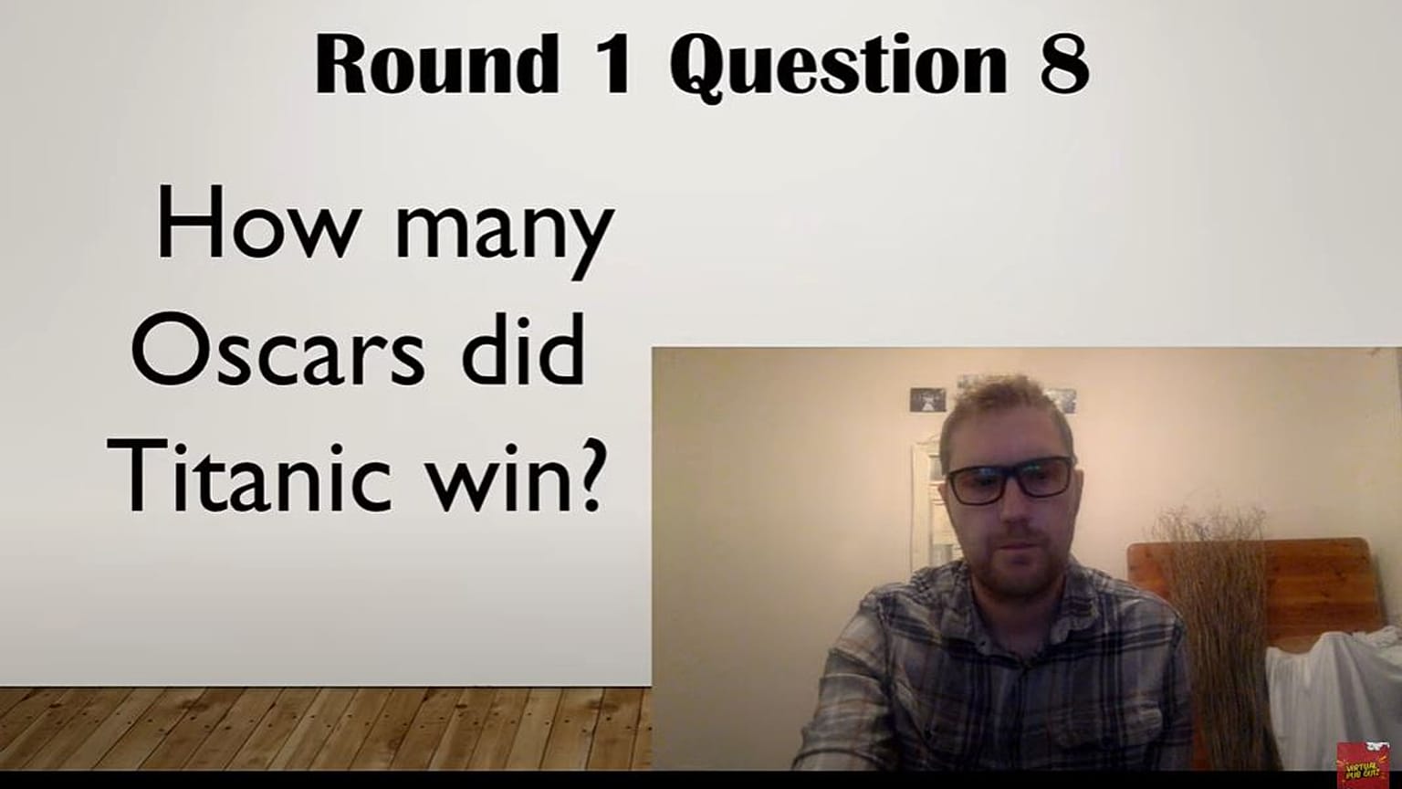 Jay Flynn hosting one of his virtual pub quizzes