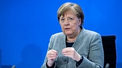 German Chancellor Angela Merkel addresses a press conference on German government's measures to avoid further spread of the novel coronavirus COVID-19, on April 15, 2020