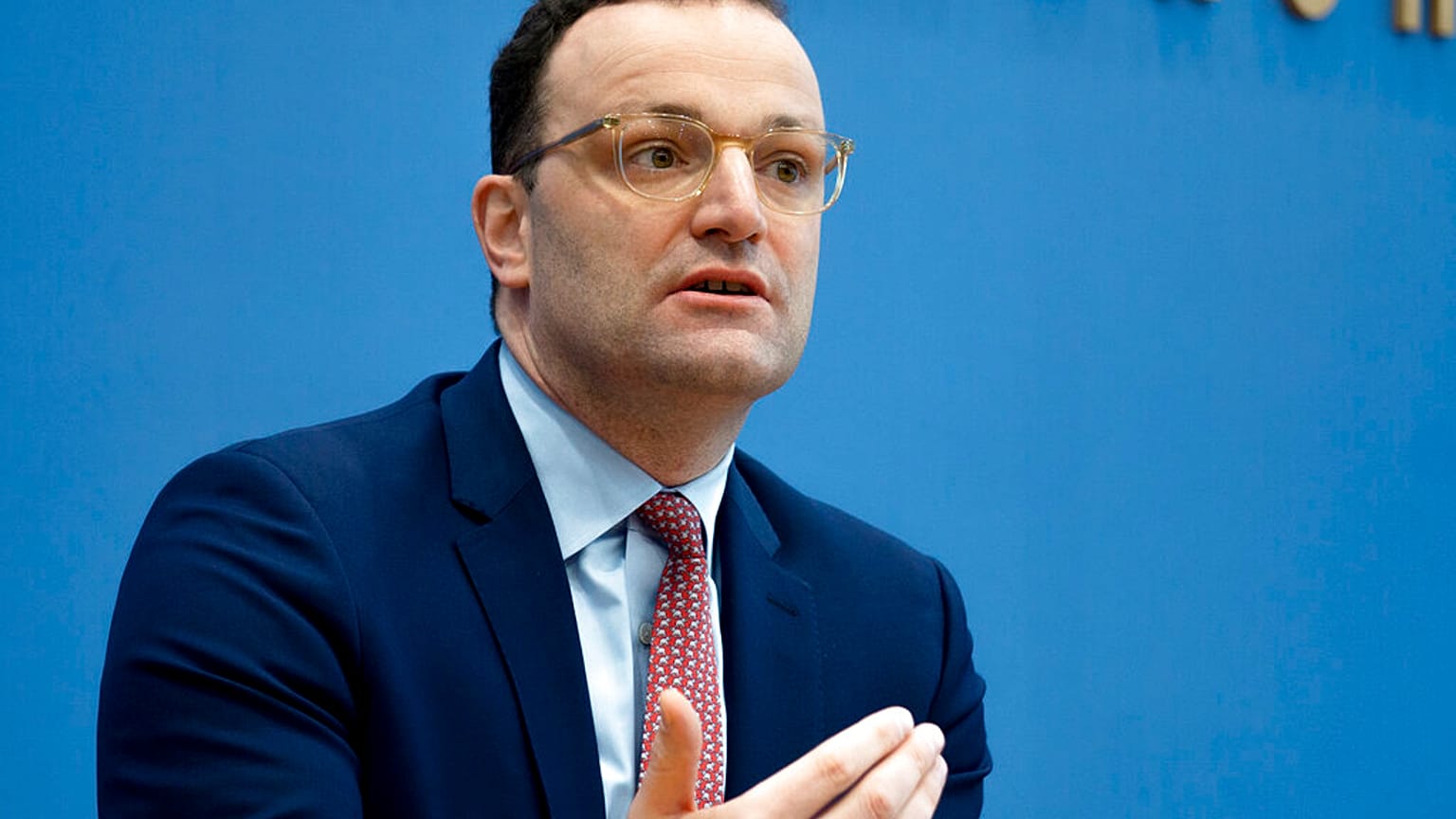 Der deutsche Gesundheitsminister Jens Spahn während einer Pressekonferenz in Berlin, 9.3.2020