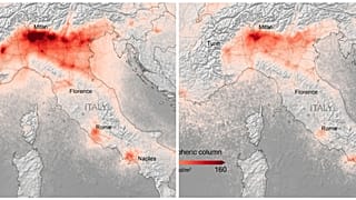 İtalya, 2019 / 2020 nitrojen dioksit konsantrasyonları