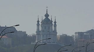 Киев в дыму от пожаров