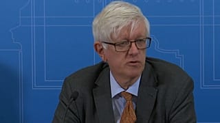 General Director of Sweden's Public Health Agency Johan Carlson speaking at a press confence in Stockholm. April 17, 2020.