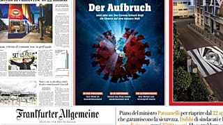 How are Europe's front pages covering the COVID-19 pandemic?