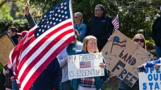 Virus Outbreak Protest Indiana