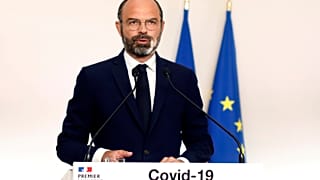 French Prime Minister Edouard Philippe gives a press conference updating the nation COVID-19