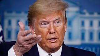 President Donald Trump speaks during a coronavirus task force briefing at the White House, Sunday, April 19, 2020.