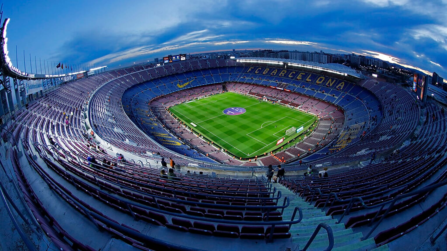 A general view of the Camp Nou stadium.
