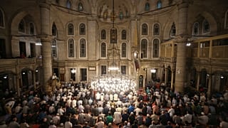 Eyüp Sultan camiinde 2019 yılında kılınan bir teravih namazı/Arşiv Foto