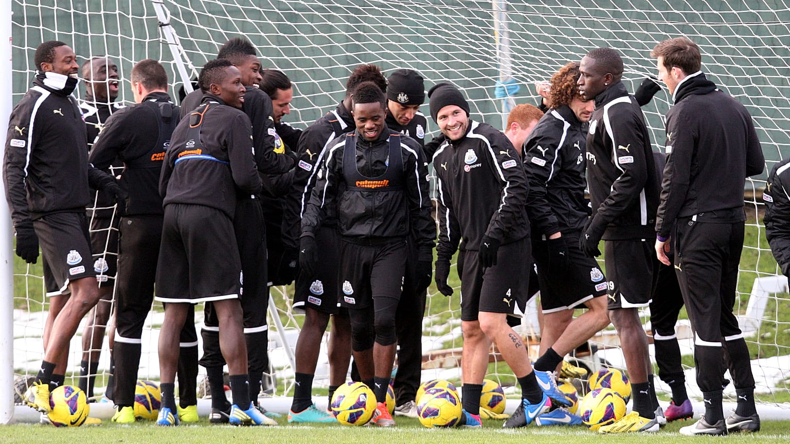 Newcastle United players, (AP Photo/Scott Heppell)