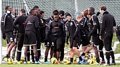 Newcastle United players, (AP Photo/Scott Heppell)