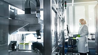 A BioNTech laborja a cég felvételén