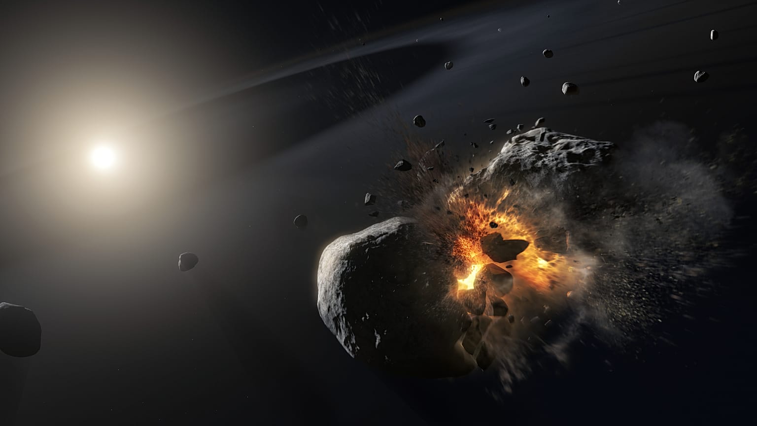 Fomalhaut b'nin nasıl oluşmuş olabileceğine dair illüstrasyon