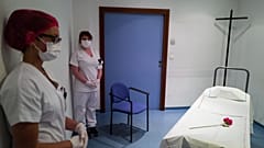 La morgue de l'hôpital Emile Muller à Mulhouse - département du Haut-Rhin - le 22 avril 2020