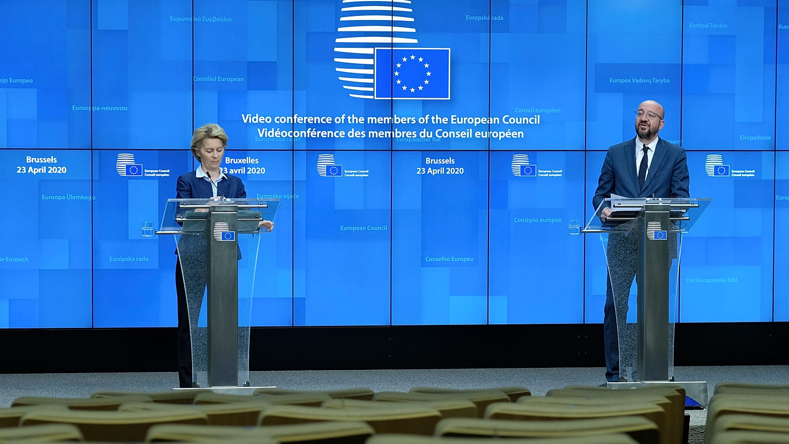 AB Konseyi Başkanı Charles Michel, AB Komisyonu Başkanı Ursula von der Leyen ortak basın toplantısı