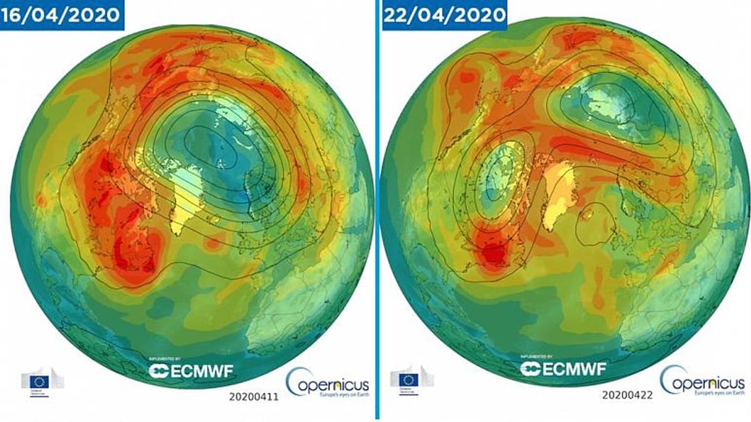 Kopernik Atmosfer Gözlem Servisi: Kuzey Kutbu üzerindeki ozon tabakası deliği kapandı