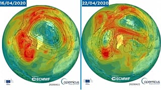 Kopernik Atmosfer Gözlem Servisi: Kuzey Kutbu üzerindeki ozon tabakası deliği kapandı