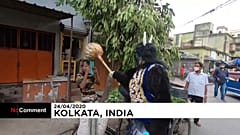 Le dieu de la mort pour éduquer les Indiens aux gestes barrières
